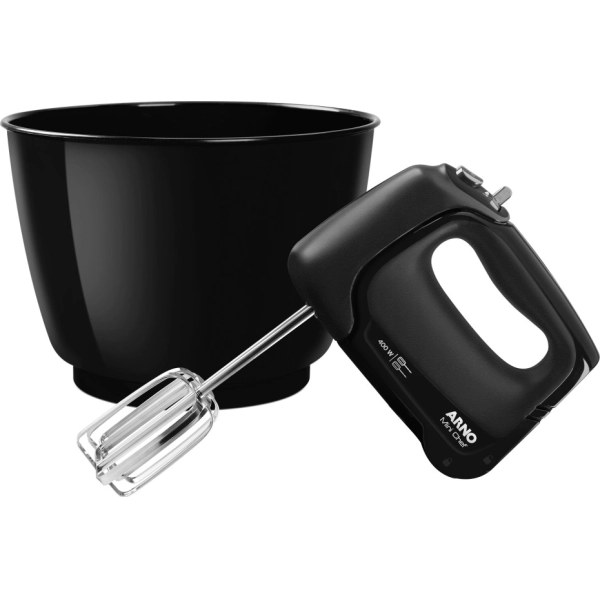 BATIDORA MINI CHEF PORTATIL ARNNO CON BOWLS 4L NEGRO, imagen 2