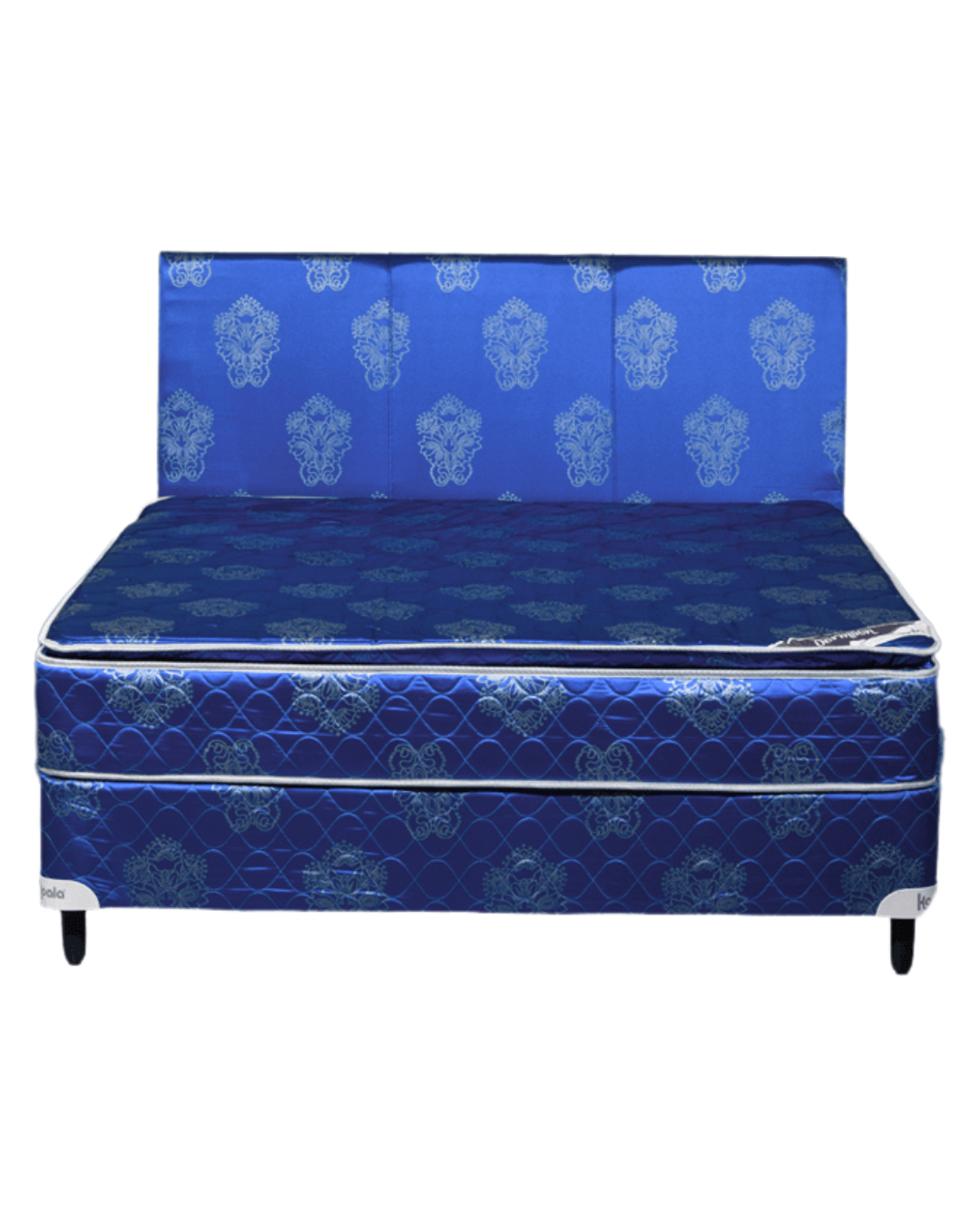 SOMIER KOALA CON PILLOW 140*190 AZUL C/CABECERA S/MESITAS