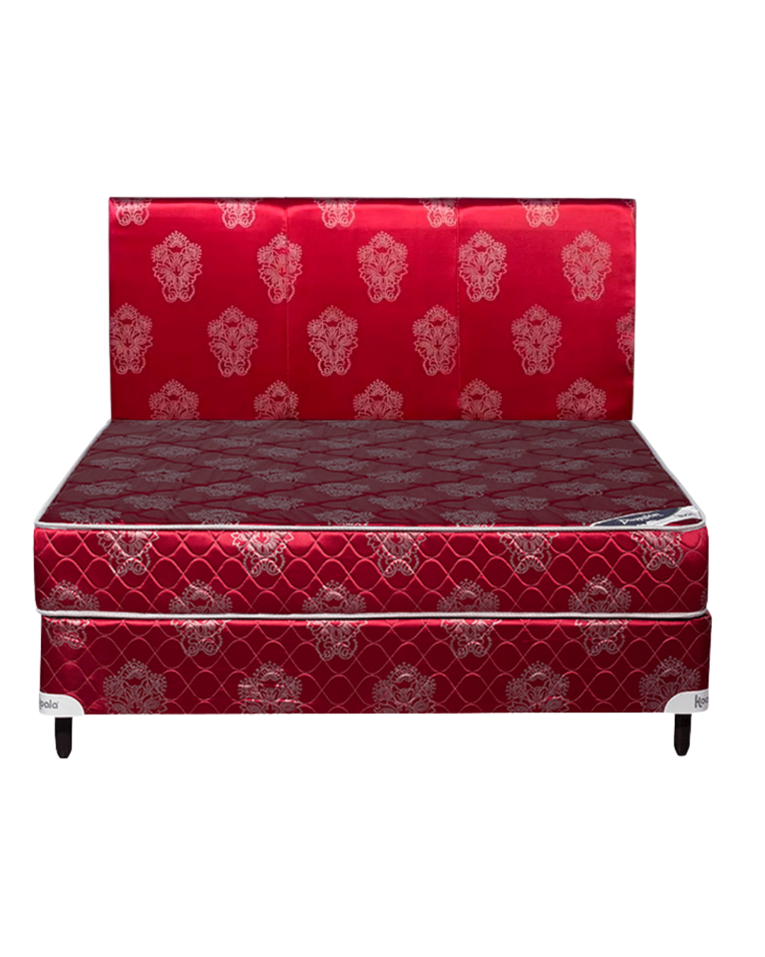 SOMMIER KOALA SIN PILLOW 140*190 BORDO CON CABECERA