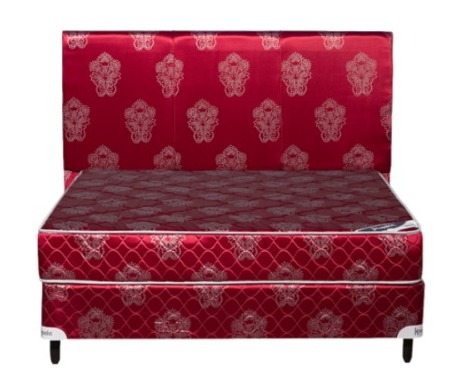 SOMMIER KOALA SIN PILLOW 160*200 BORDO CON CABECERA