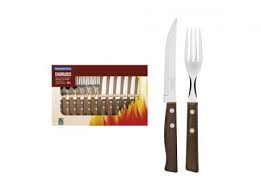 JUEGO DE CUBIERTOS 12 PZAS. JUMBO CHURRASCO CEREZO