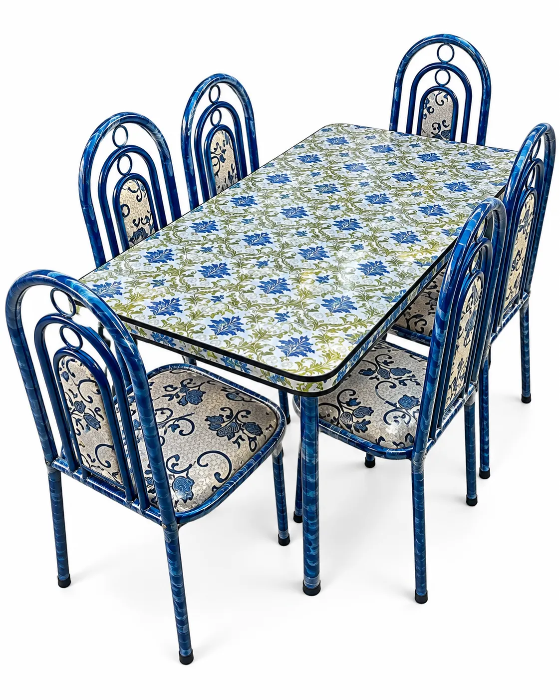 JUEGO COMEDOR TAP. GRANDE DE 6 RECTANGULO