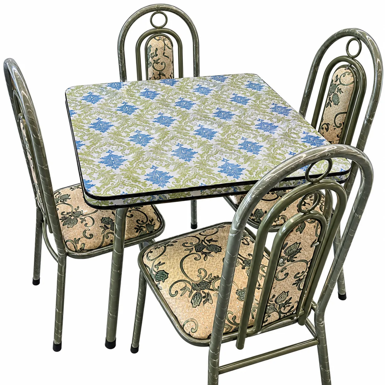 JUEGO COMEDOR TAP. GRANDE DE 4 CUADRADO