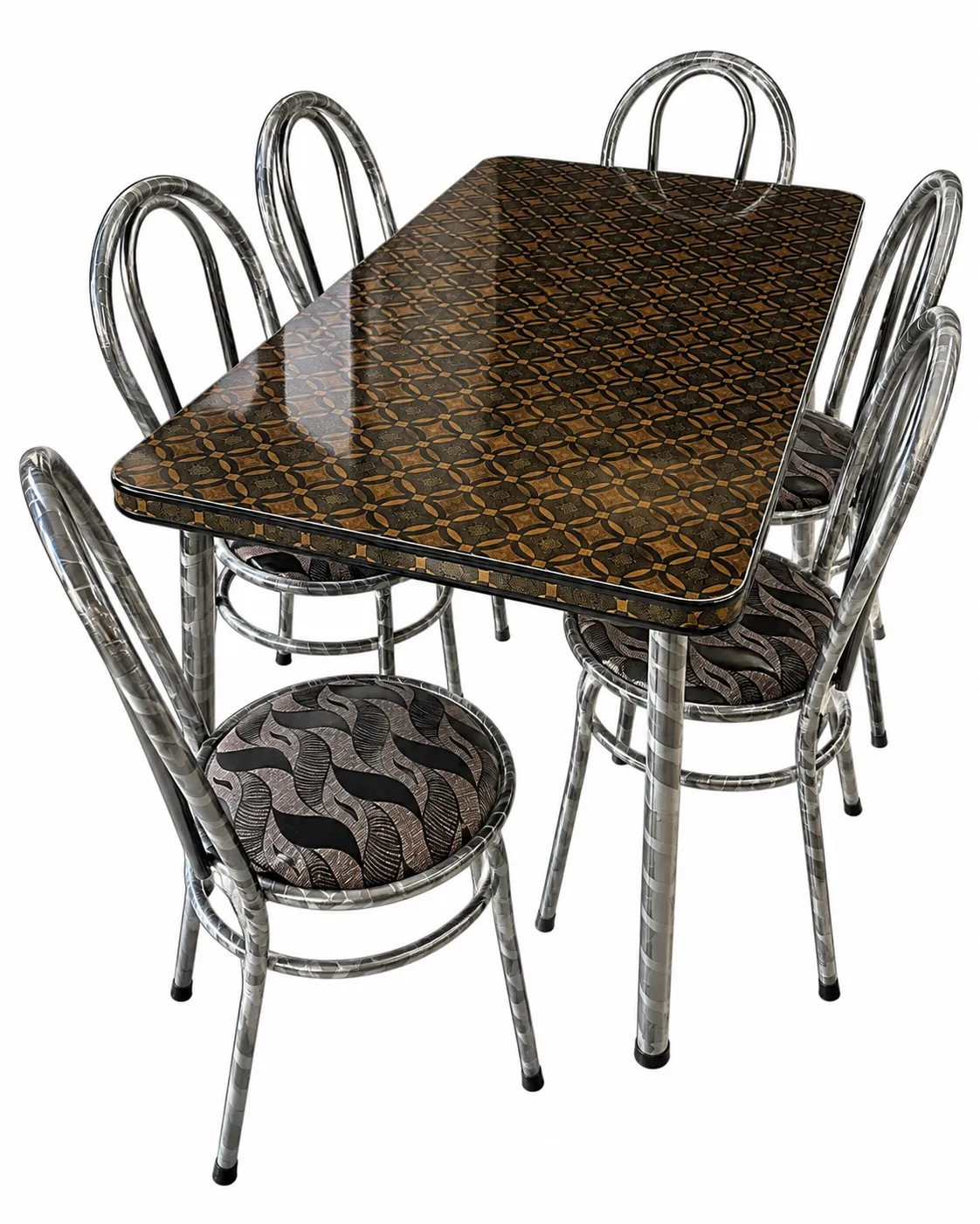 JUEGO COMEDOR TAP. CHICO DE 6 RECTANGULO
