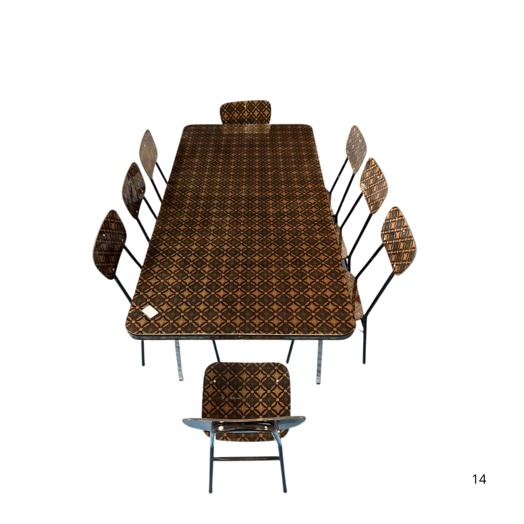 JUEGO COMEDOR FORMICA DE 8 RECTANGLO