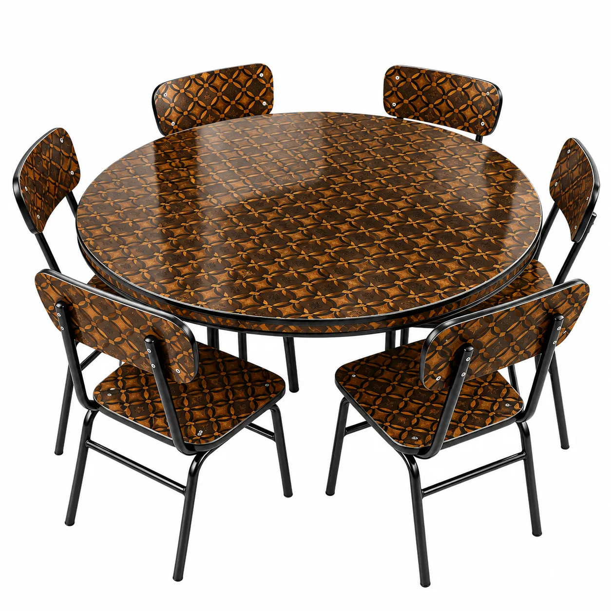JUEGO COMEDOR FORMICA DE 6 REDONDO