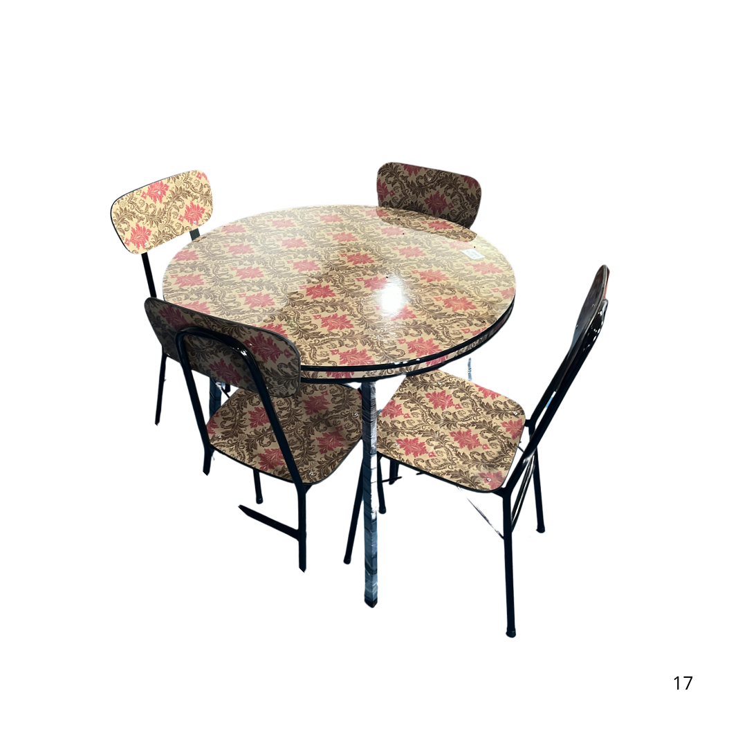 JUEGO COMEDOR FORMICA DE 4 REDONDO