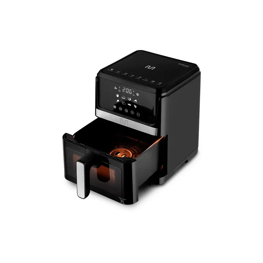 FREIDORA SIN ACEITE 7 LITROS 1600W 220V NEGRO, imagen 2