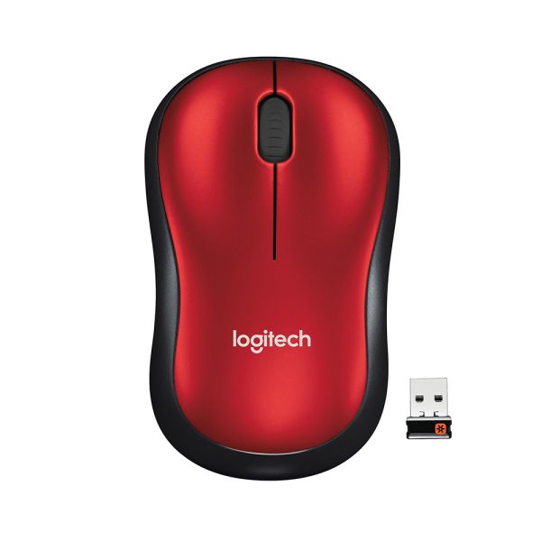 MOUSE LOGITECH M185 2.4 GHZ USB ROJO 910-003635