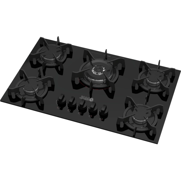 COCINA ANAFE JAM 5H PREMIUM EMPOTRABLE NEGRO C/PARRILLA HIERRO FUNDIDO, imagen 2