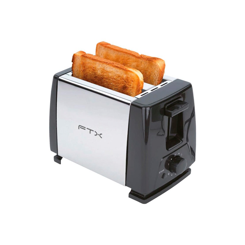 TOSTADORA FTX 2 PANES 750W 6NIV NEGRO/INOX TSR2-75