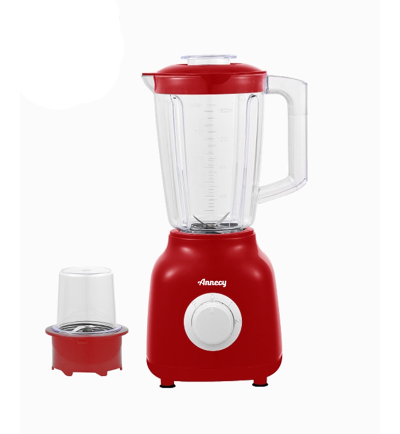 LICUADORA 2 EN 1 JARRA DE PLASTICO 1,5L 2 VELOCIDADES 300W ANNECY ROJO