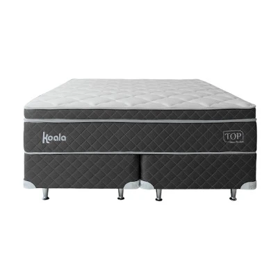 SOMMIER KOALA TOP VISCO PK GRIS 180 X 200 C/CABESERA S/MESITAS