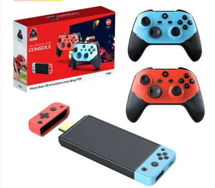 VJ CONSOLA PORTATIL GAME STICK XION XI-GAME64 + 2 CONTROLES AZUL Y ROJO