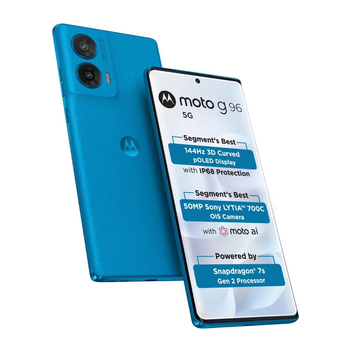 CELULAR MOTOROLA G96 XT2531-2 DUAL 128GB/8GB RAM 5G PANTONE DRESDEN BLUE