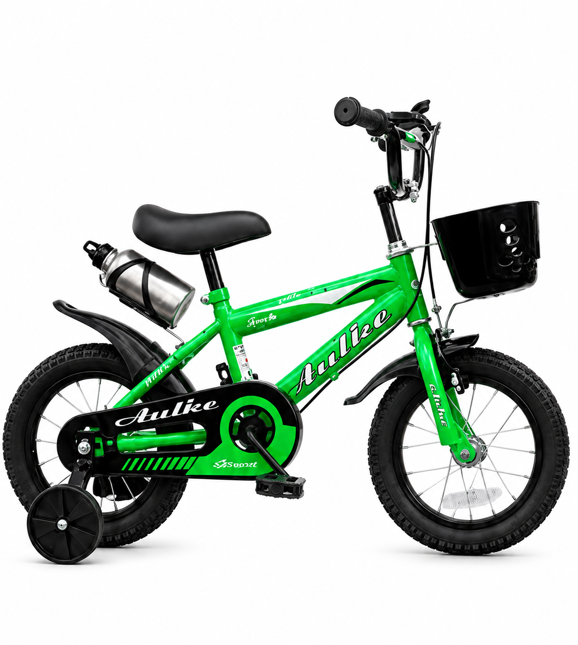 BICICLETA INFANTIL ARO 12 DOBLE FRENO C/HOPPIE VERDE