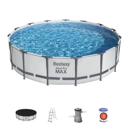 PISCINA REDONDA CON EST. METALICA 14.970LT. STEEL PRO MAX. BESTWAY