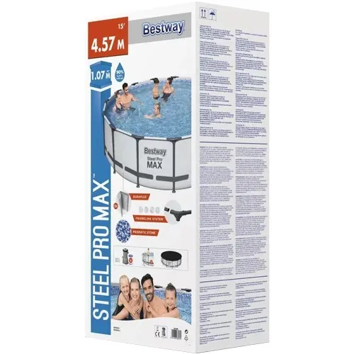PISCINA REDONDA CON EST. METALICA 14.970LT. STEEL PRO MAX. BESTWAY, imagen 2