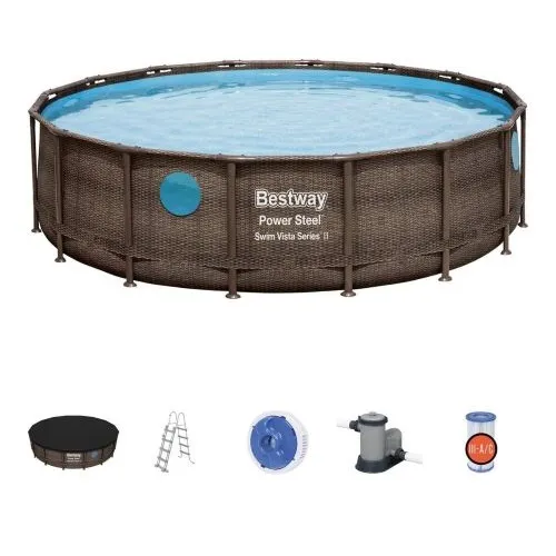 PISCINA REDONDA CON EST. MET. 19.480LT. SWIM VISTA. BESTWAY