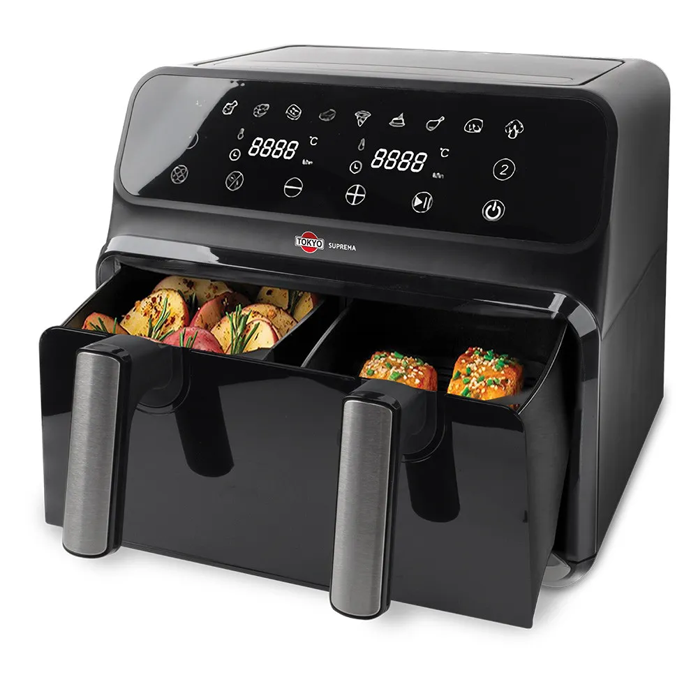 AIR FRYER TOKYO SUPREMA 8LTS DOBLE CANASTA, imagen 3