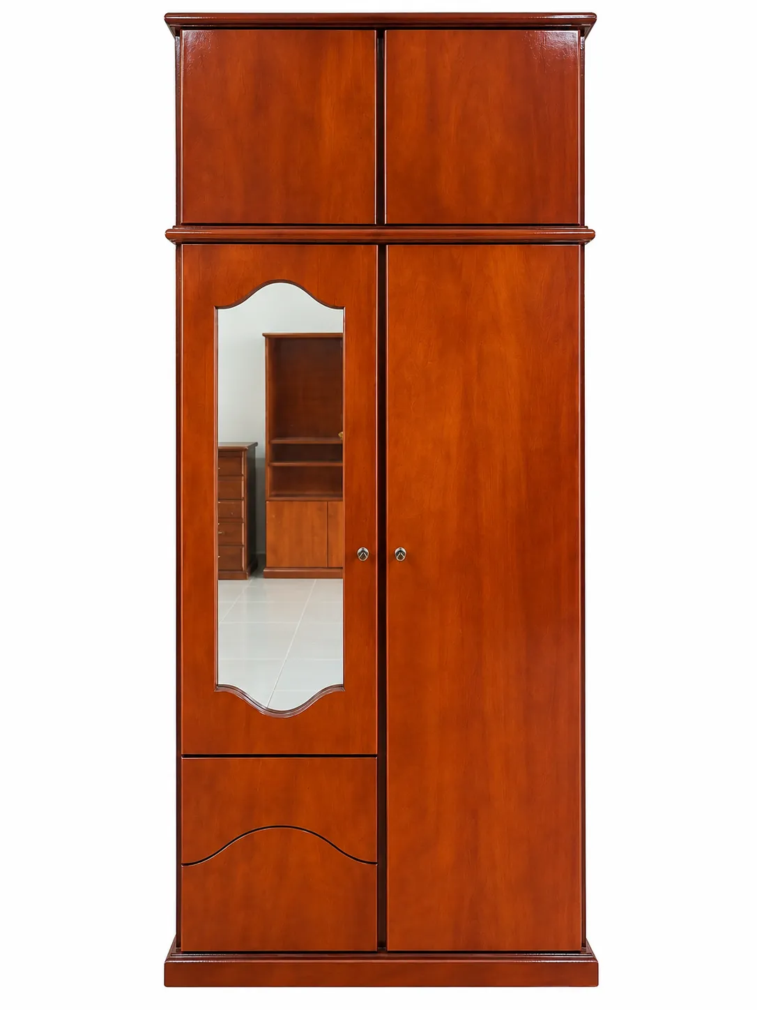 ROPERO DE MADERA 2P ENCHAPADO