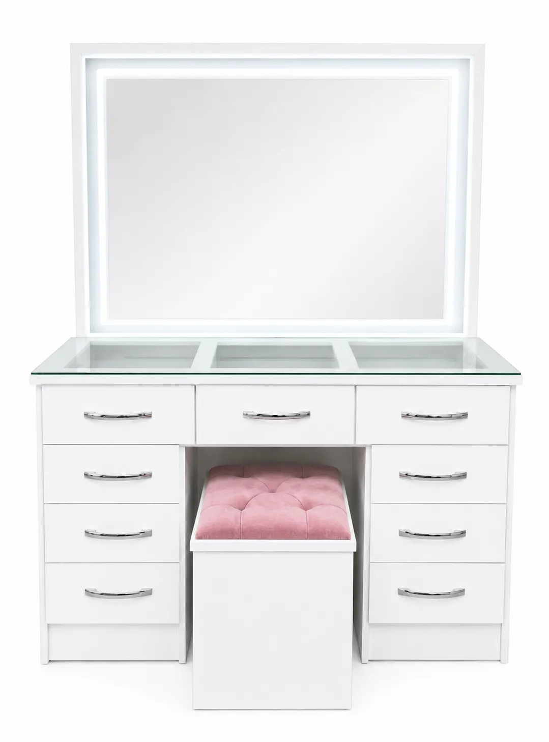 TOHALET BLANCO CON ESPEJO GRANDE LUZ LED