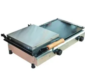 HAMBURGUESERA ELECTRICA LISO/FRIZ INOX 73X50 4400W ITALUX