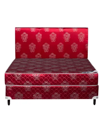 SOMMIER KOALA SIN PILLOW 140*190 BORDO CON CABECERA