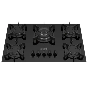COCINA ANAFE JAM 5H PREMIUM EMPOTRABLE NEGRO C/PARRILLA HIERRO FUNDIDO