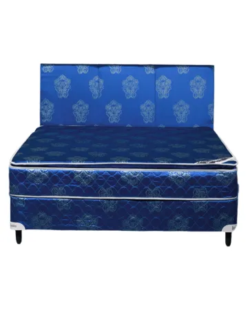 SOMIER KOALA CON PILLOW 160*200 AZUL C/CABECERA S/MESITAS