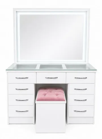 TOHALET BLANCO CON ESPEJO GRANDE LUZ LED