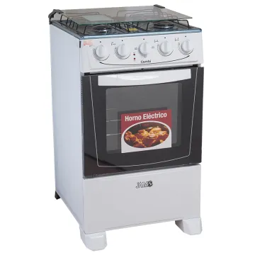 COCINA A GAS JAM COMBI 4H CON HORNO ELECTRICO COLOR BLANCO