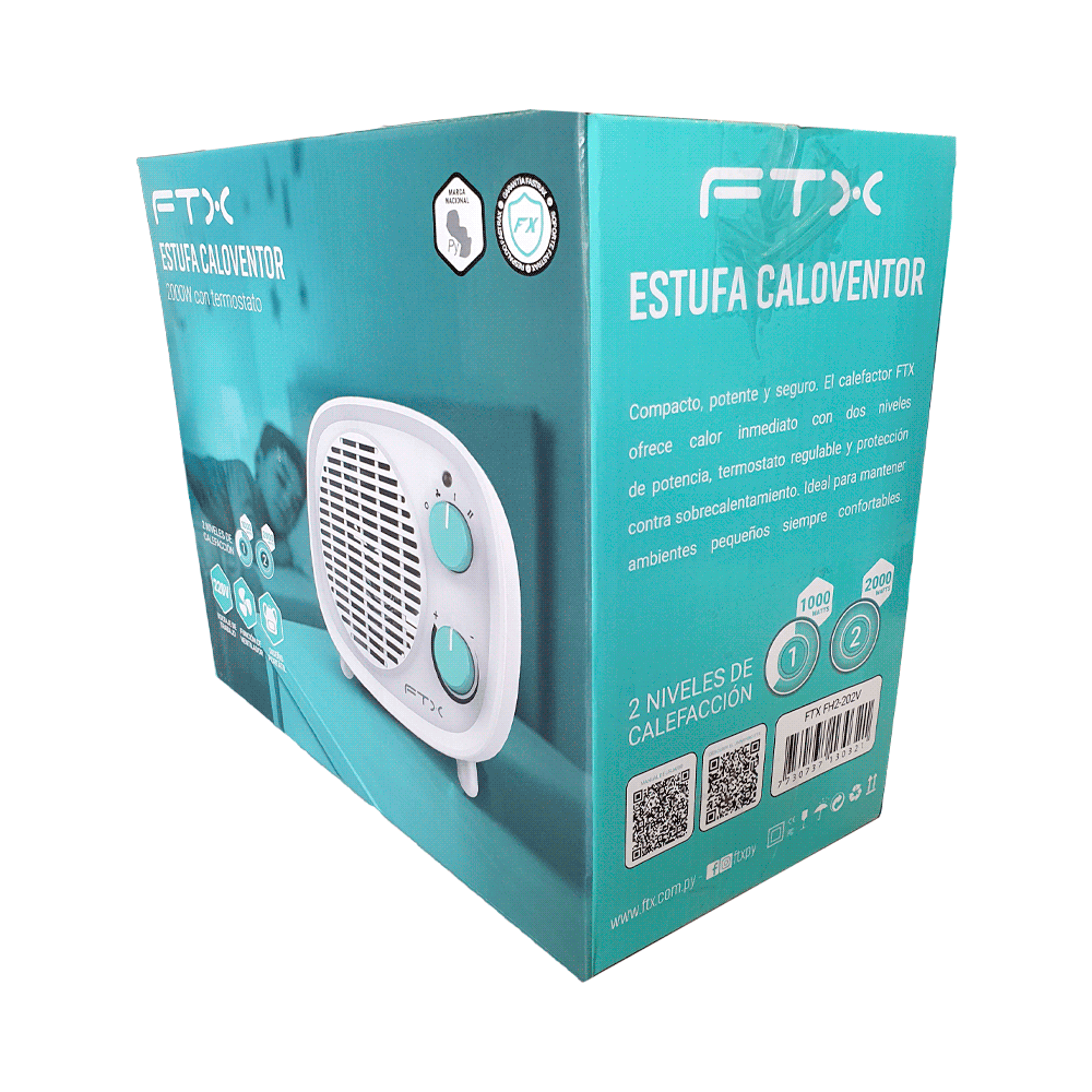 ESTUFA CALOVENTOR FTX 2000W BLANCO FH2-202V, imagen 4