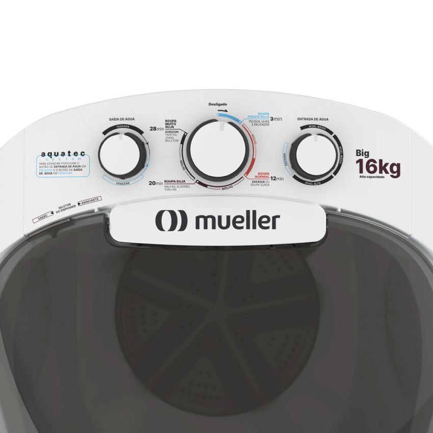 LAVARROPA MUELLER BIG AQUATEC BLANCO 16KG, imagen 4