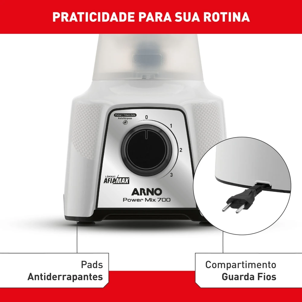 LICUADORA ARNO LQ12 POWER MIX 220V BLANCA, imagen 5