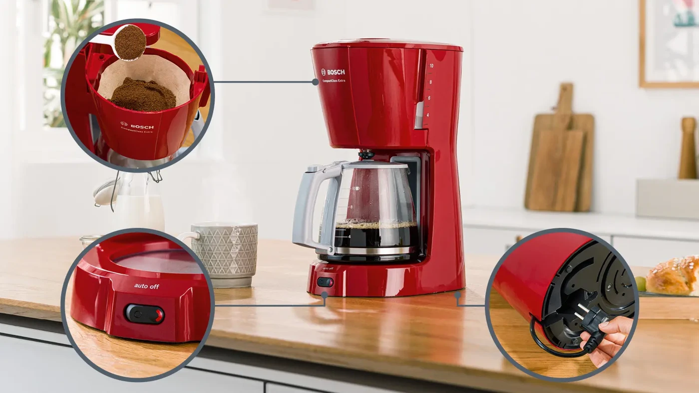 CAFETERA BOSCH GOTEO TKA3A034 ROJO, imagen 3
