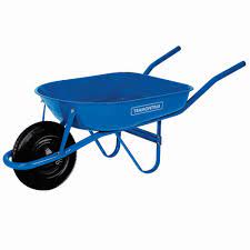 CARRETILLA AZUL 50LTRS. CAJA PLASTICA RUEDA INFLABLE TRAMONTINA