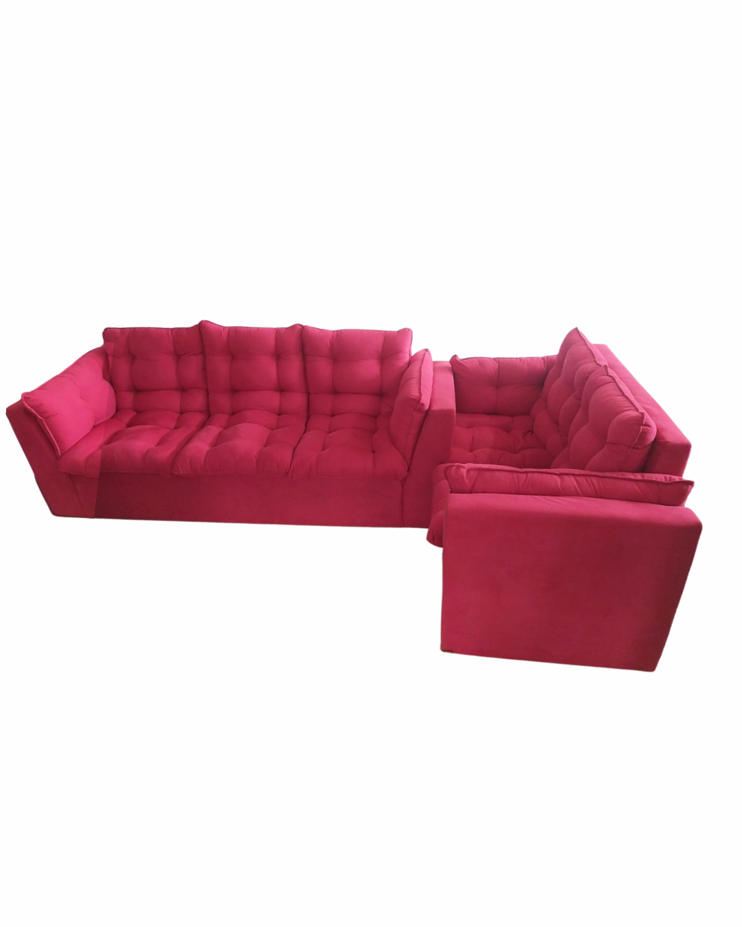 SOFA ALADIN 3-2 CON CANTO COLOR ROJO