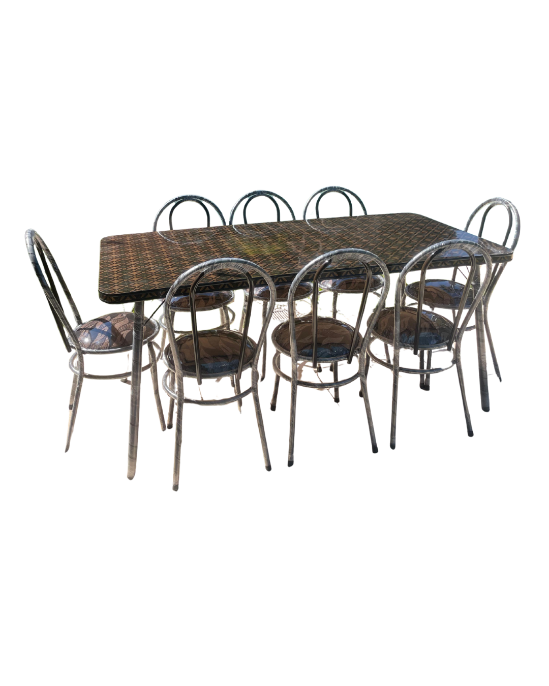 JUEGO COMEDOR TAP. CHICO DE 8 RECTANGULO