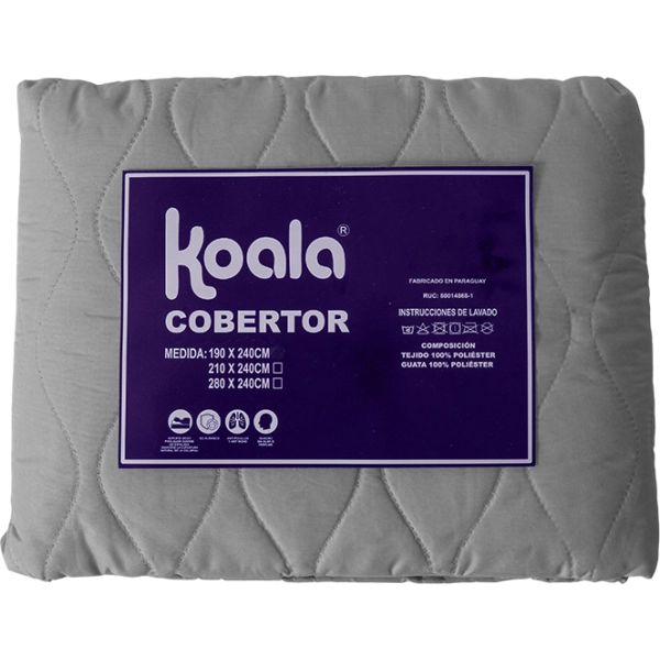 EDREDON KOALA 200X200 GRIS
