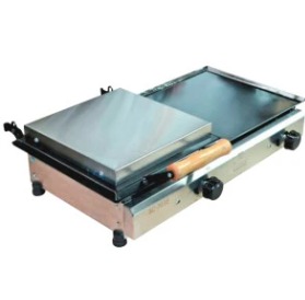 HAMBURGUESERA ELECTRICA LISO/FRIZ INOX 73X50 4400W ITALUX