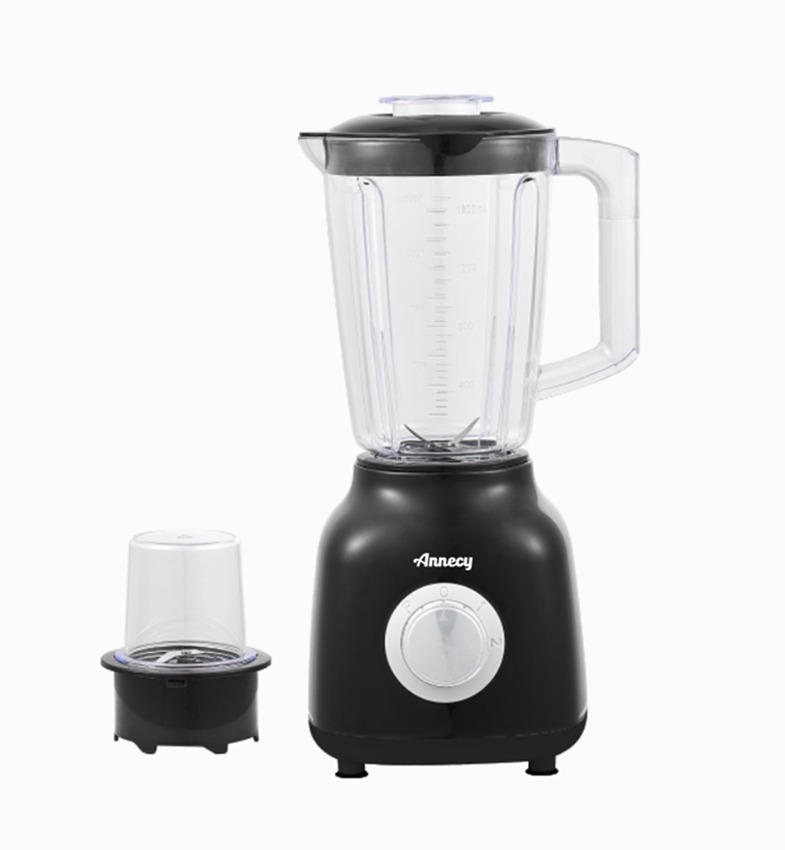 LICUADORA 2 EN 1 JARRA DE PLASTICO 1,5L 2 VELOCIDADES 300W ANNECY NEGRO