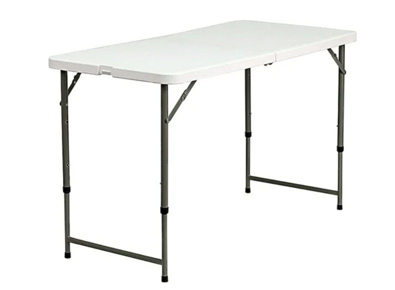 MESA RECTANGULAR PLEGABLE BLANCO 120*60*74CM ANNECY