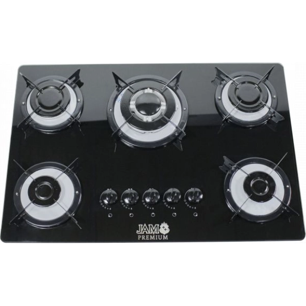 ANAFE JAM 5H EVA PREMIUM VIDRIO NEGRO